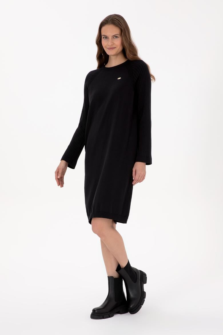 Kadın Siyah Triko Elbise - 50314732004