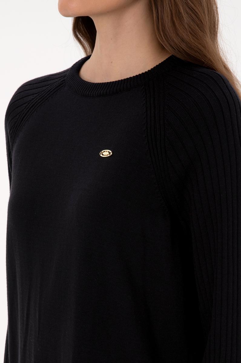 Kadın Siyah Triko Elbise