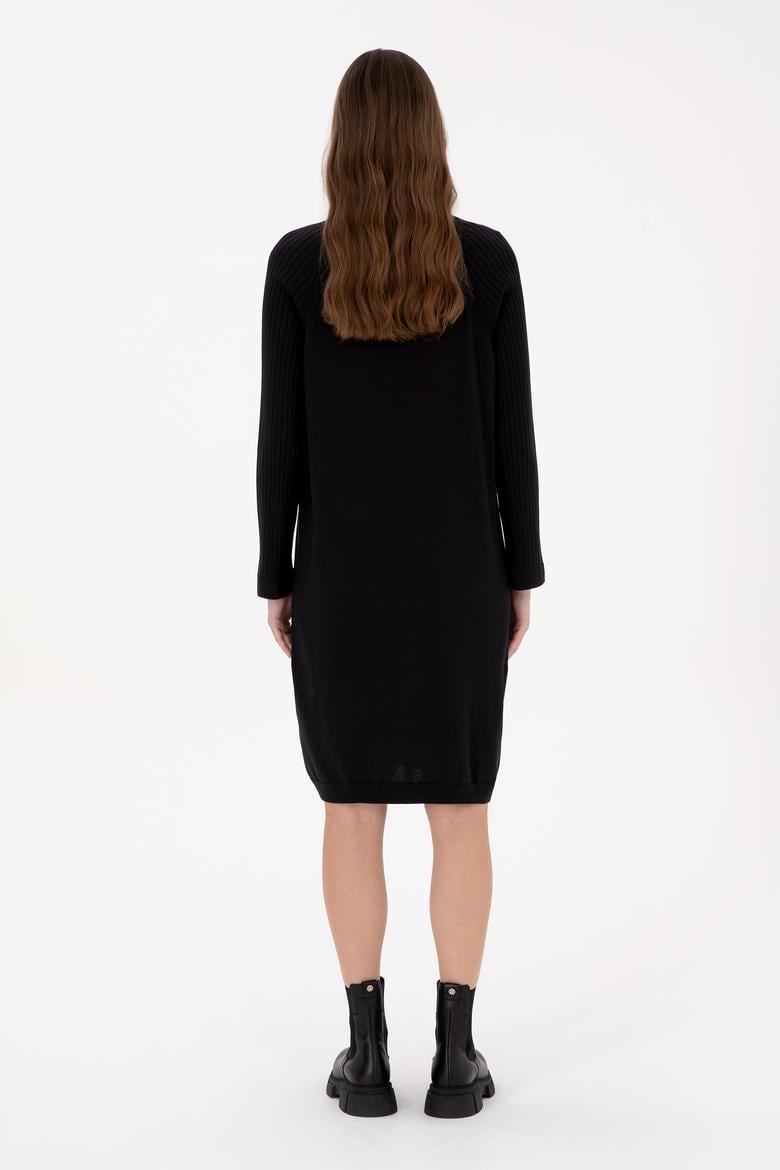 Kadın Siyah Triko Elbise - 50314732004