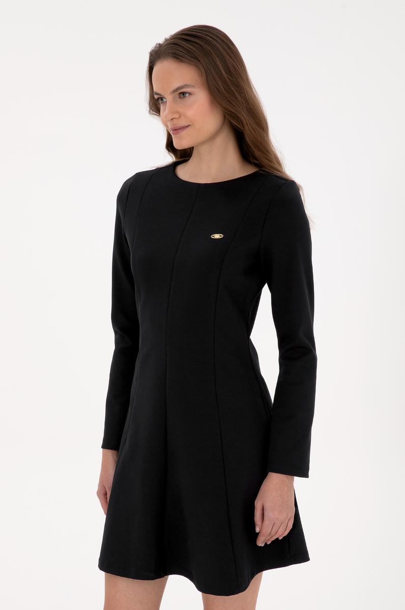 Kadın Siyah Örme Elbise