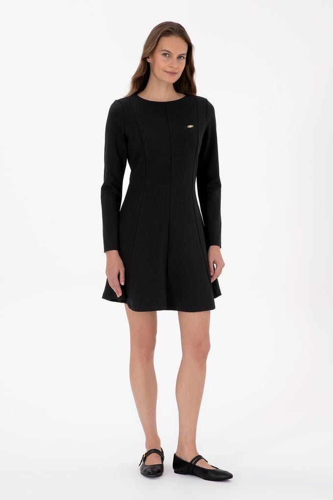 Kadın Siyah Örme Elbise