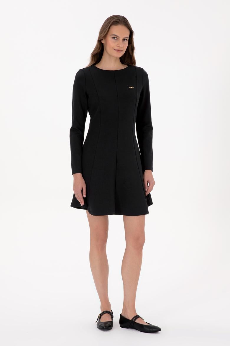 Kadın Siyah Örme Elbise
