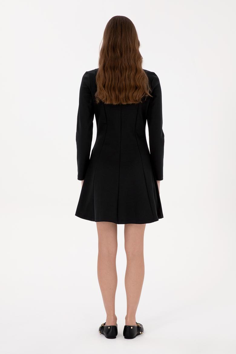 Kadın Siyah Örme Elbise - 50315045007