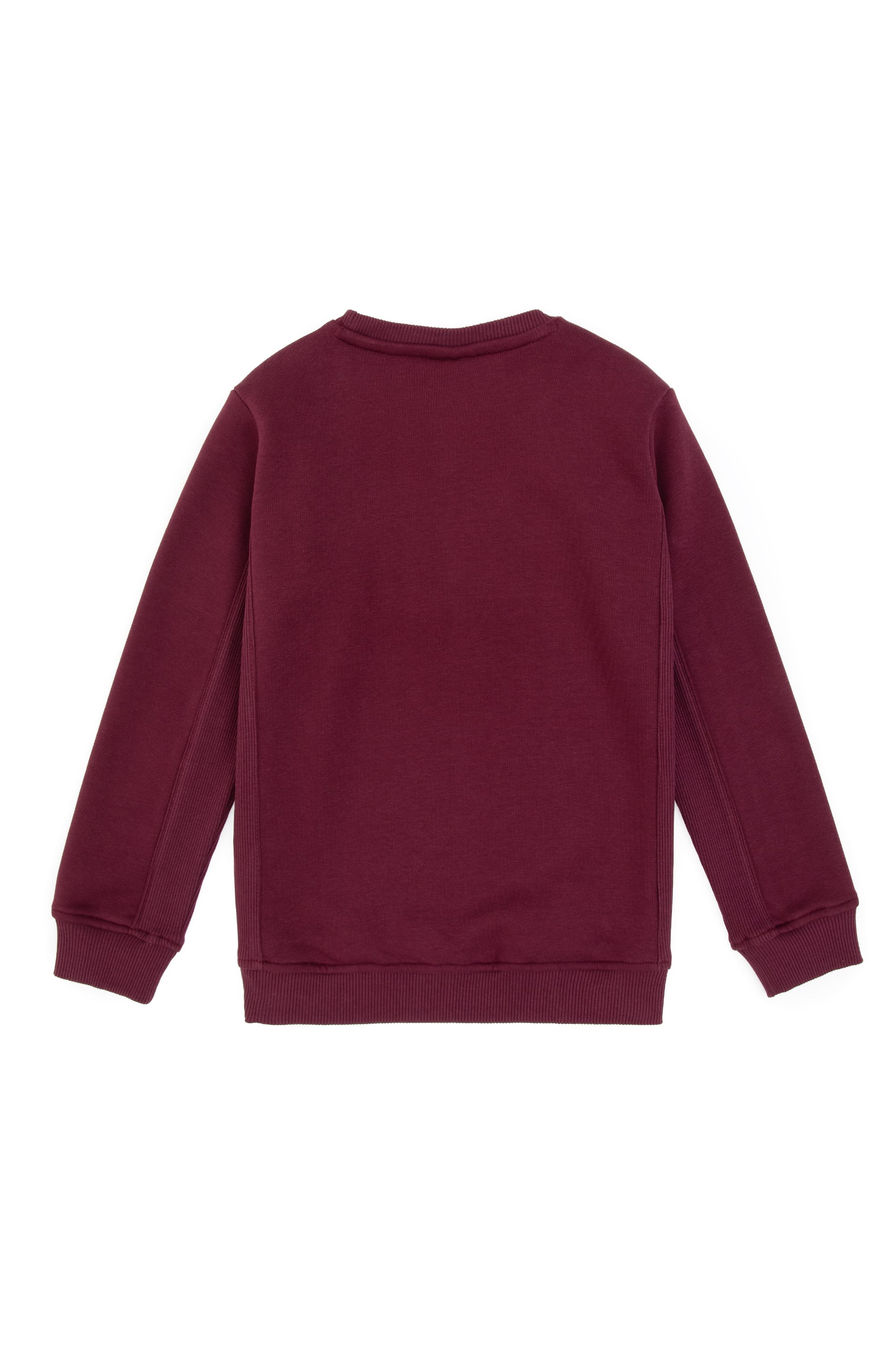 Erkek Çocuk Bordo Şardonlu Bisiklet Yaka Sweatshirt