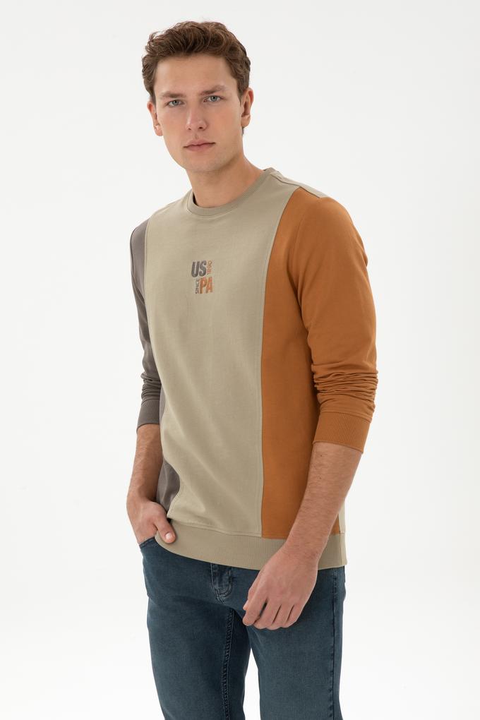 Erkek Açık Haki Sweatshirt