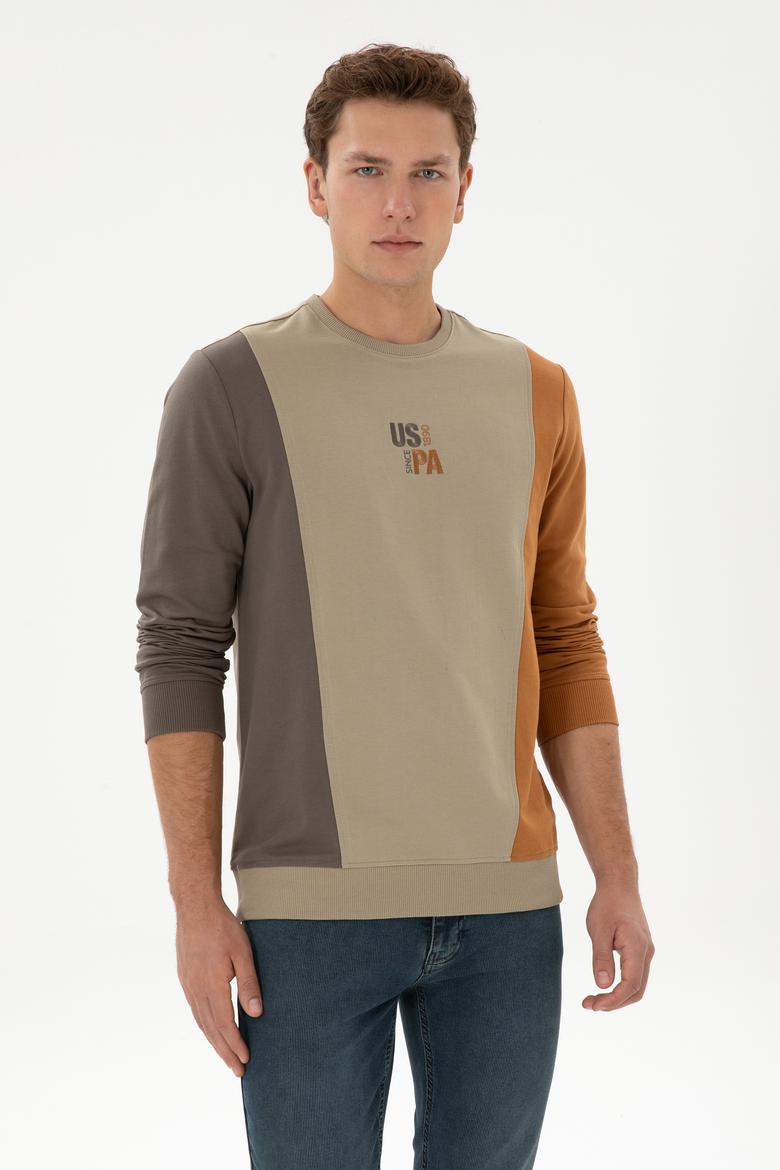 Erkek Açık Haki Sweatshirt - 50316379006