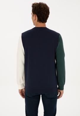 Erkek Açık Lacivert Sweatshirt - 50316379028