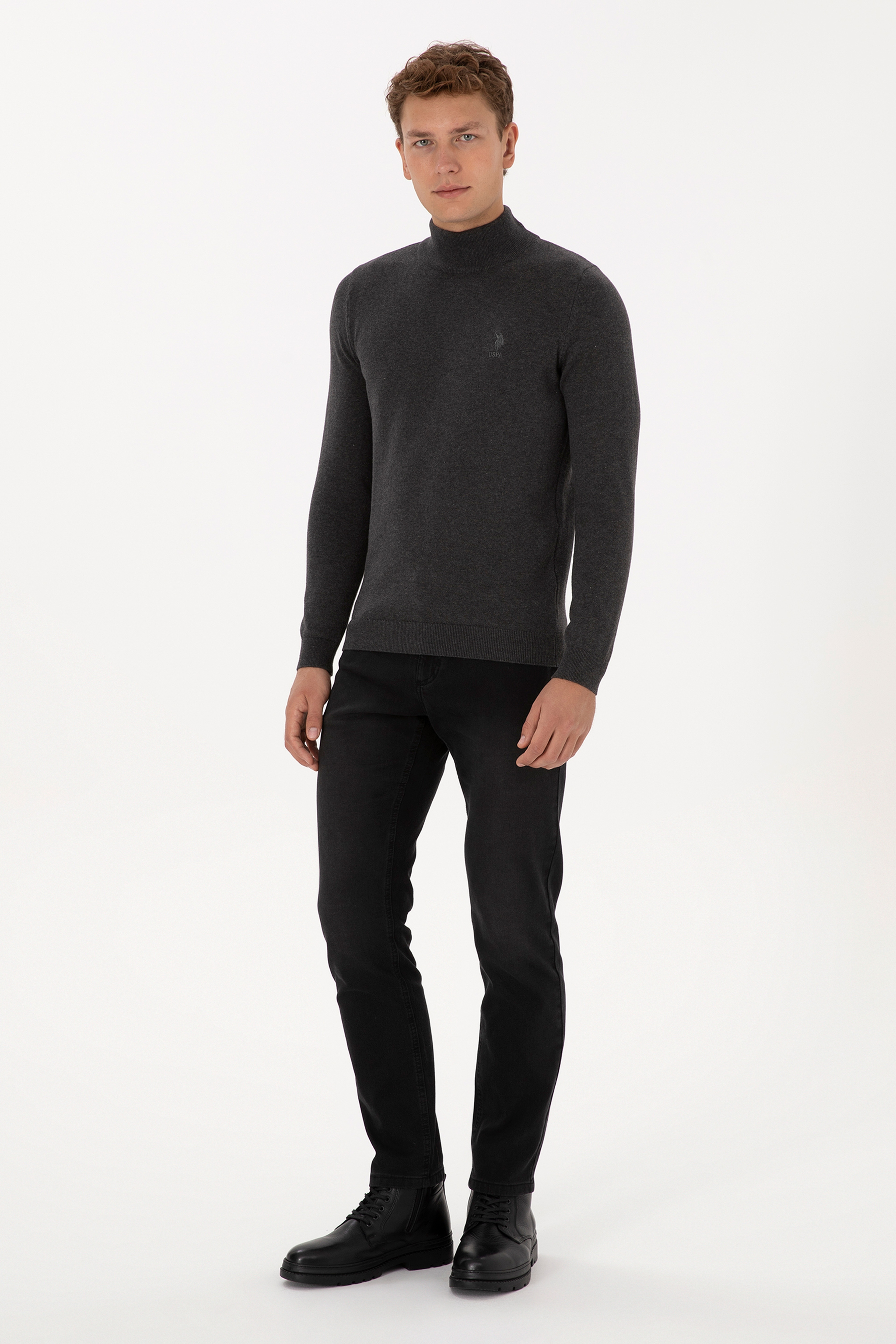 Erkek Siyah Slim Fit Jean Pantolon - Image 3