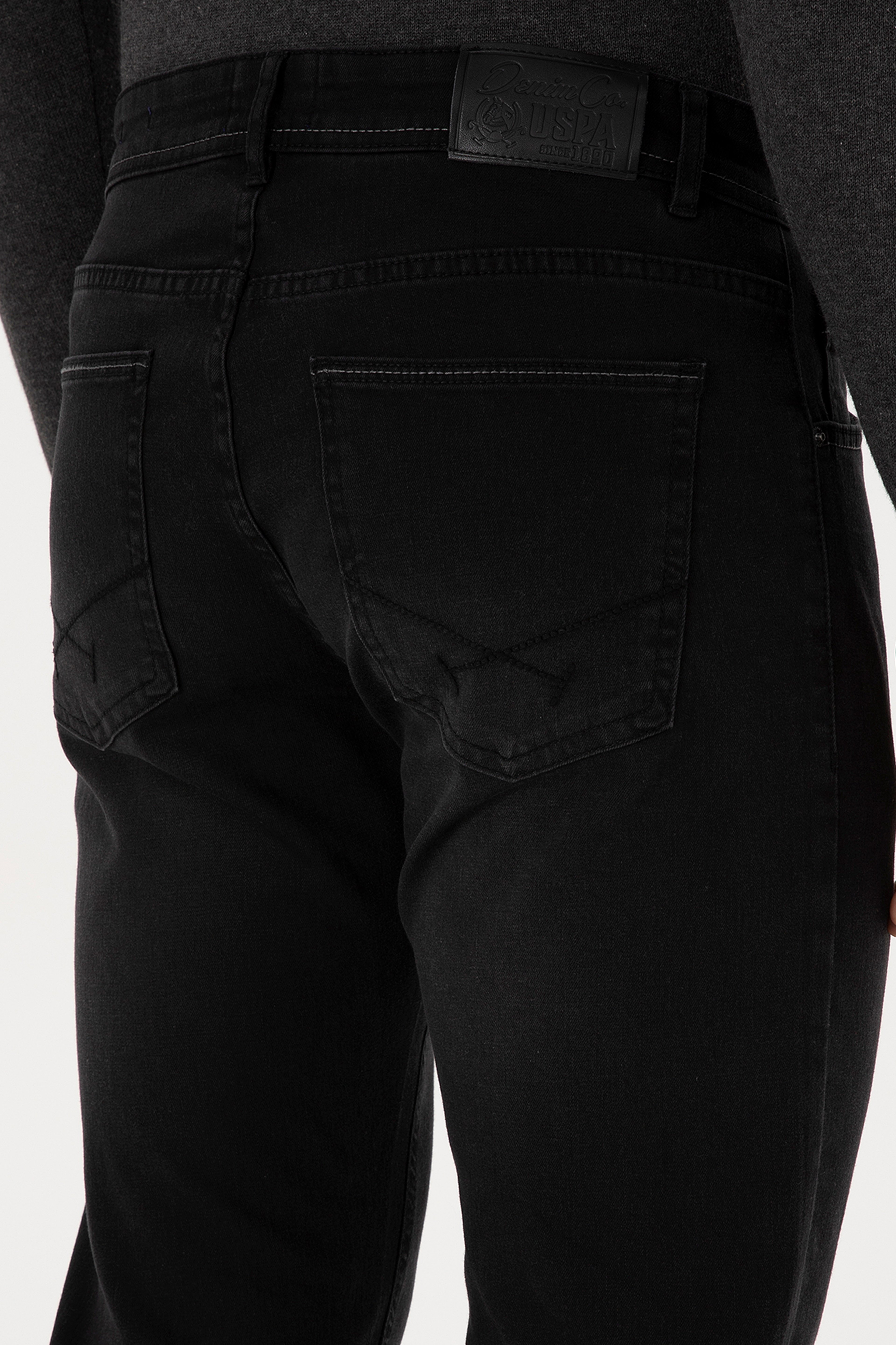 Erkek Siyah Slim Fit Jean Pantolon - Image 6