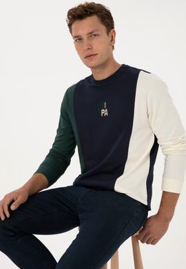 Erkek Açık Lacivert Sweatshirt - 50316379028