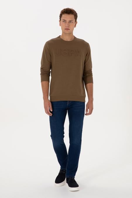 Erkek Koyu Mavi Slim Fit Jean Pantolon