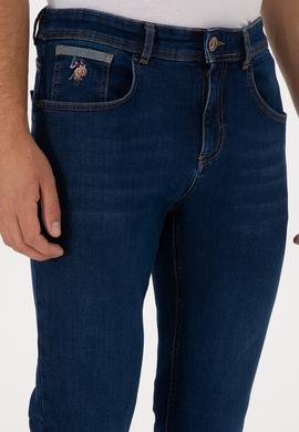 Erkek Koyu Mavi Slim Fit Jean Pantolon - 50316552107
