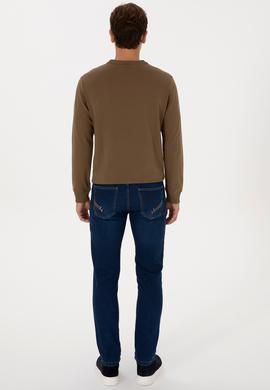 Erkek Koyu Mavi Slim Fit Jean Pantolon - 50316552107