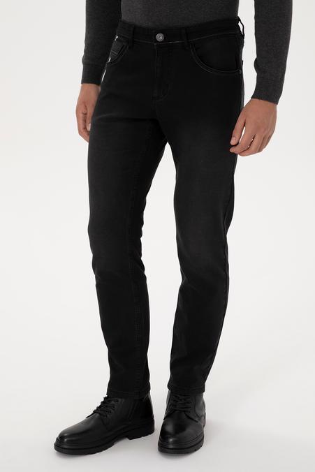 Erkek Siyah Slim Fit Jean Pantolon