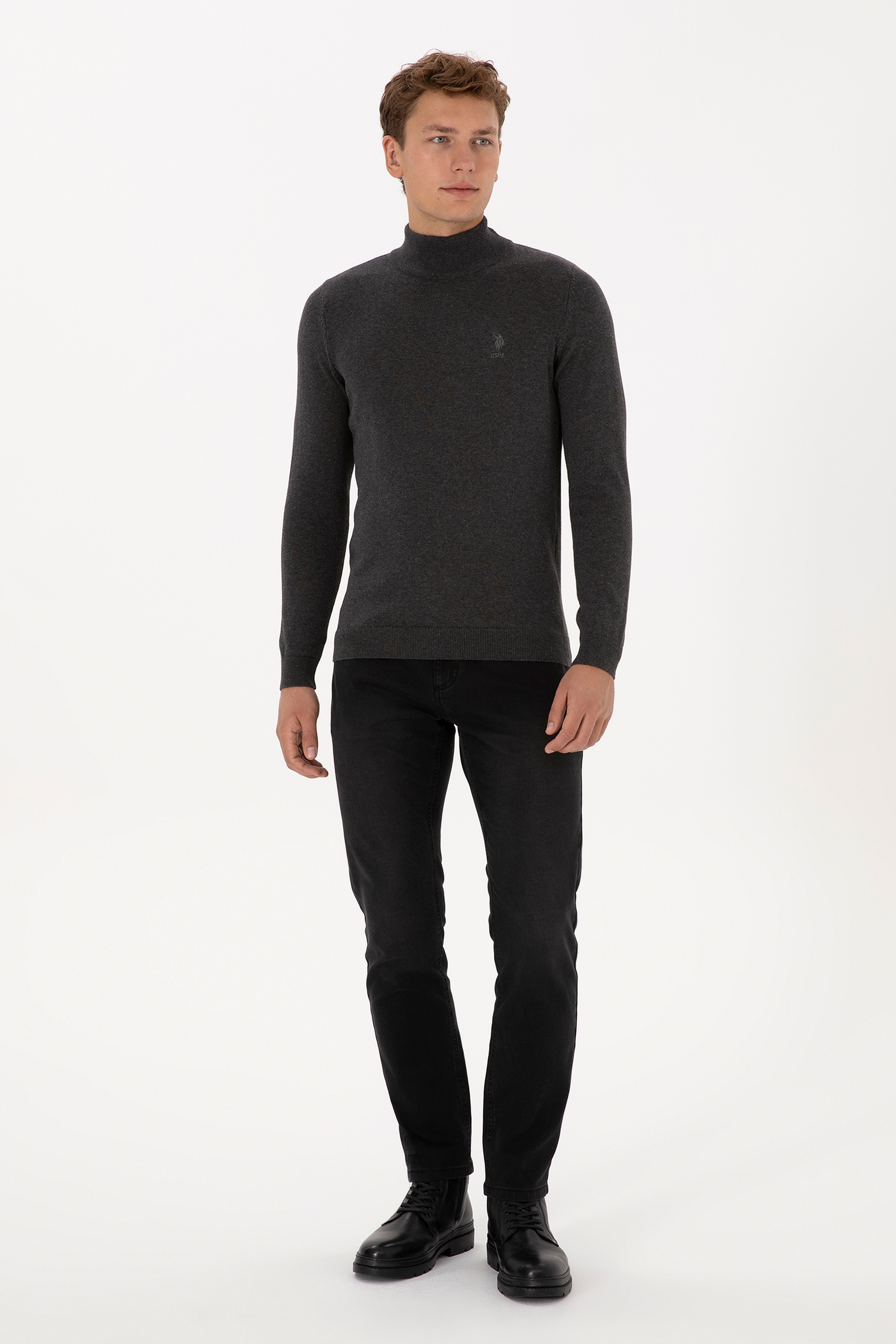 Erkek Siyah Slim Fit Jean Pantolon - Image 1