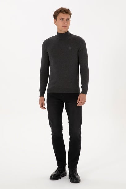 Erkek Siyah Slim Fit Jean Pantolon