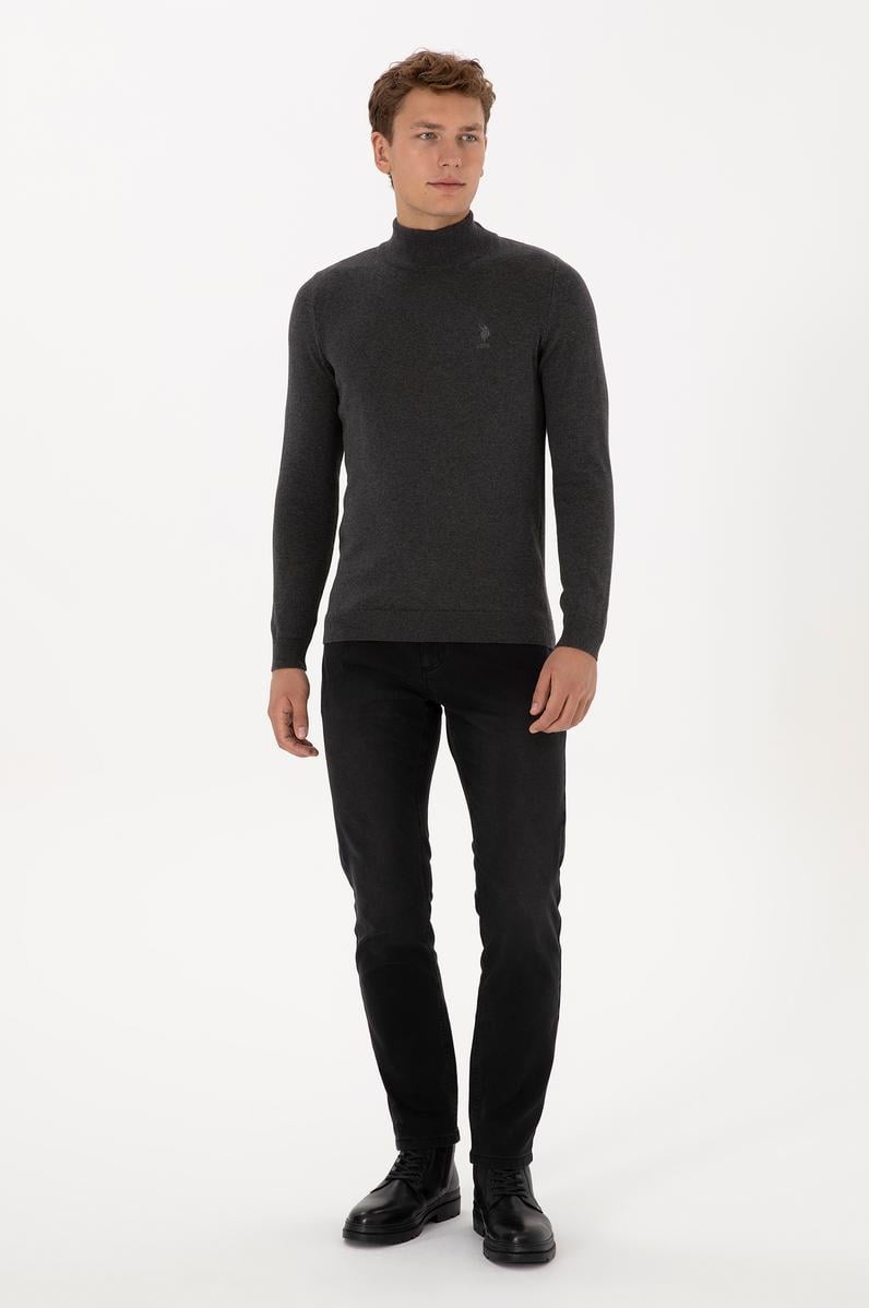 Erkek Siyah Slim Fit Jean Pantolon