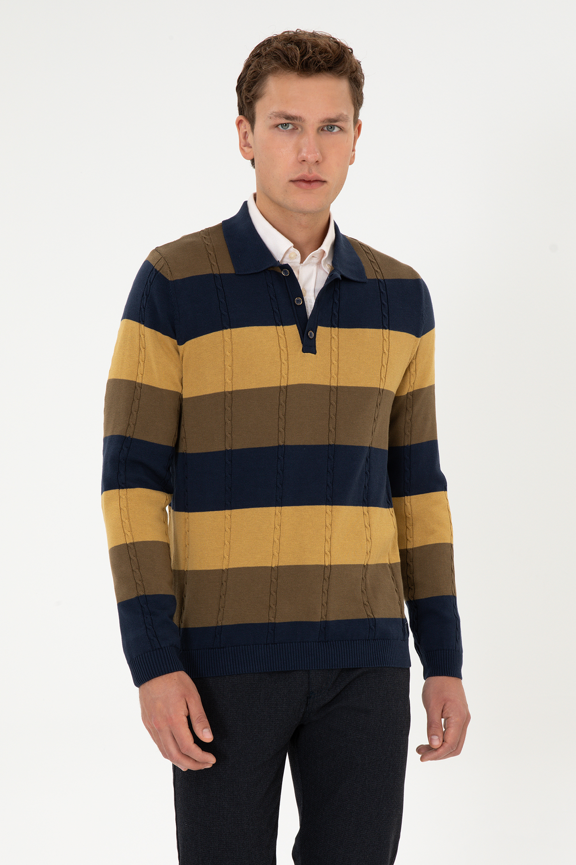 Erkek Lacivert Kazak - 50316616026