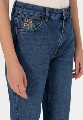 Kadın Mavi Jean Straight Fit Pantolon - 50316592006