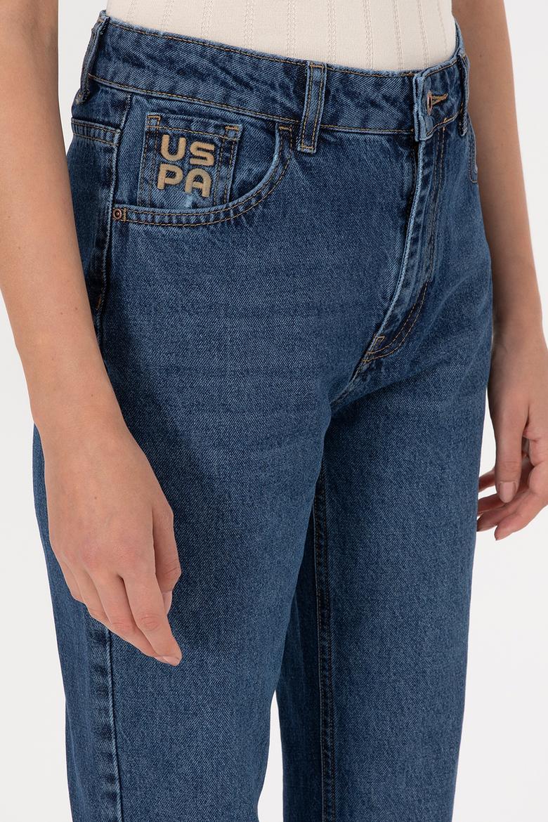 Kadın Mavi Jean Straight Fit Pantolon - 50316592006
