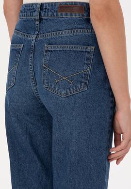 Kadın Mavi Jean Straight Fit Pantolon - 50316592006