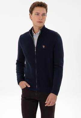 Erkek Lacivert Basic Triko Hırka - 50317151006