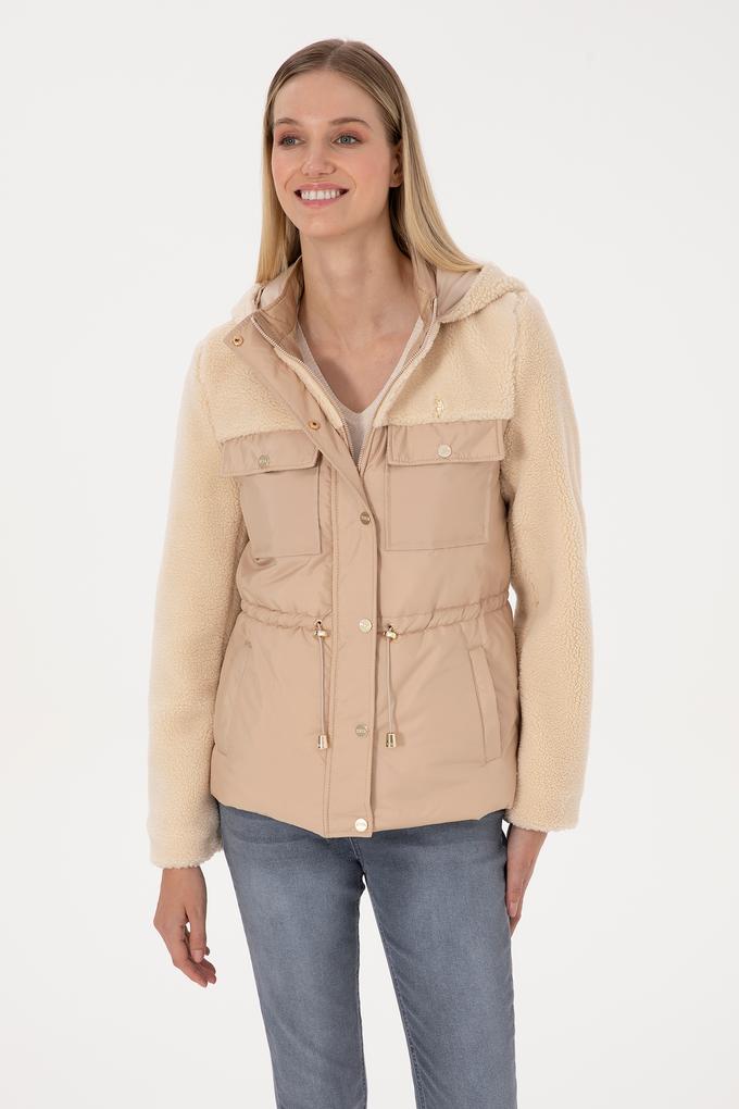 Kadın Ekru Deri Ceket