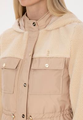 Kadın Ekru Deri Ceket - 50317362010