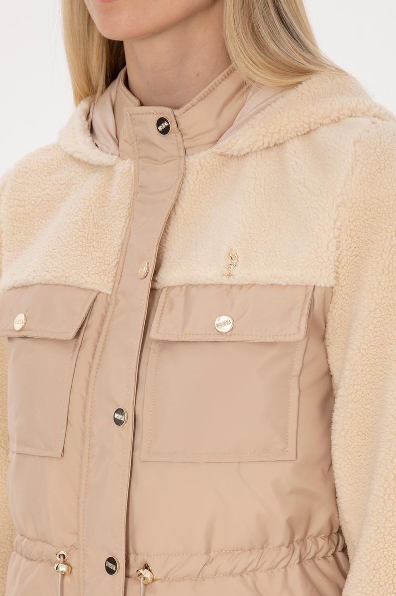 Kadın Ekru Deri Ceket