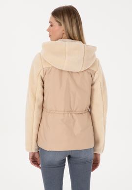 Kadın Ekru Deri Ceket - 50317362010