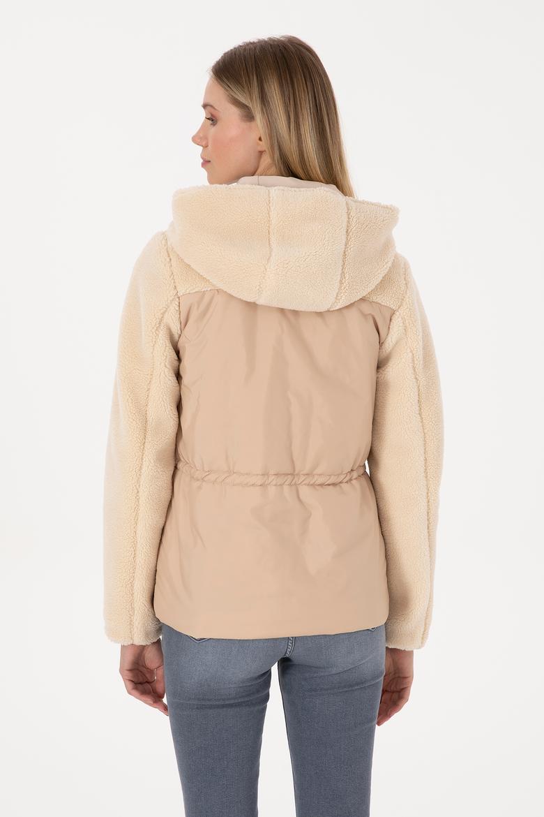 Kadın Ekru Deri Ceket - 50317362010