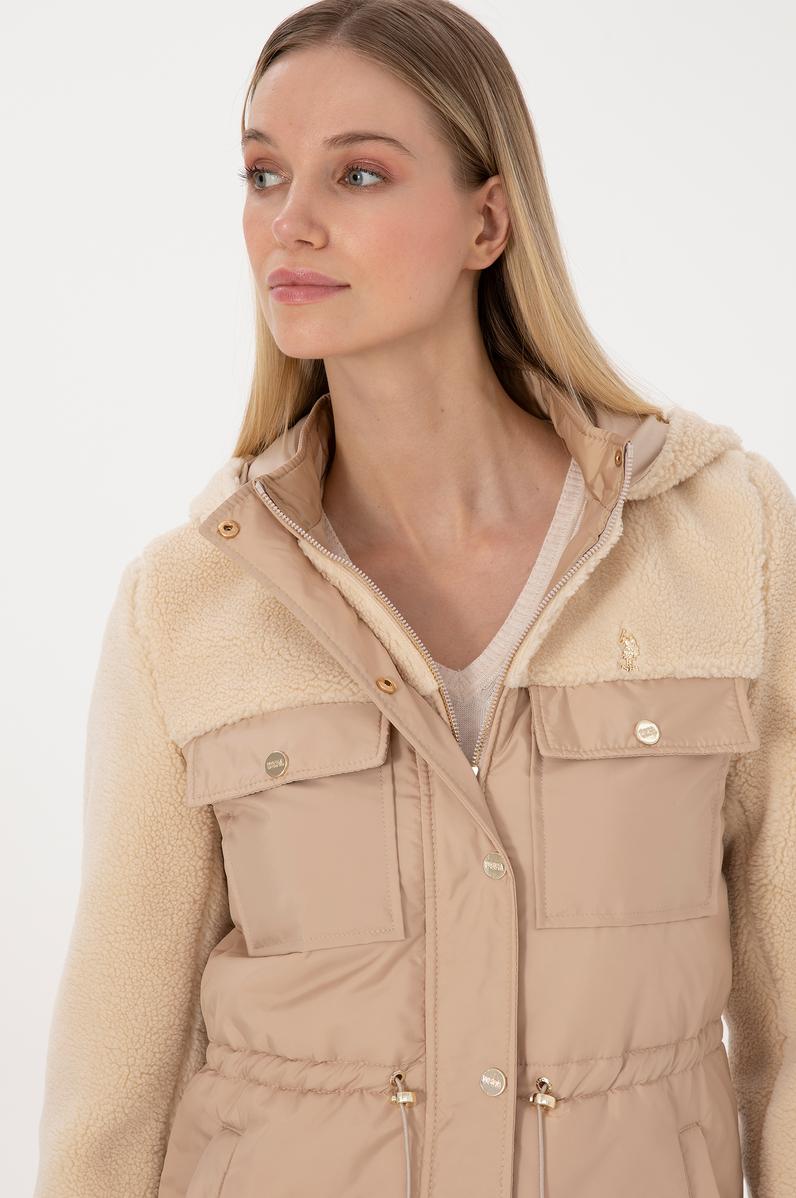 Kadın Ekru Deri Ceket