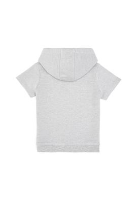 Erkek Çocuk Gri Melanj Kapüşonlu Sweatshirt - 50325170016