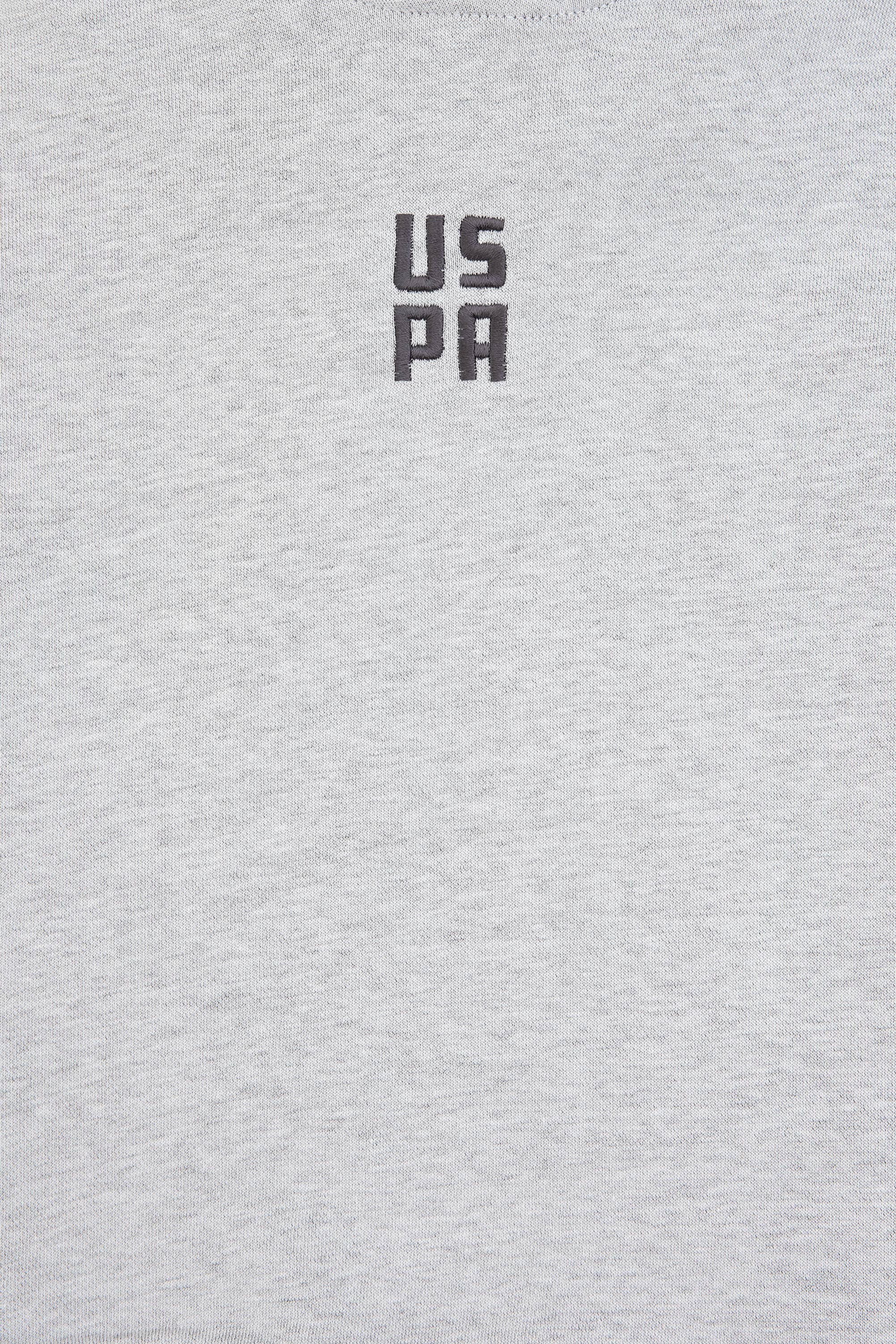 Erkek Çocuk Gri Melanj Kapüşonlu Sweatshirt