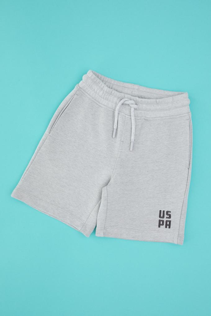 Erkek Çocuk Gri Melanj Örme Şort