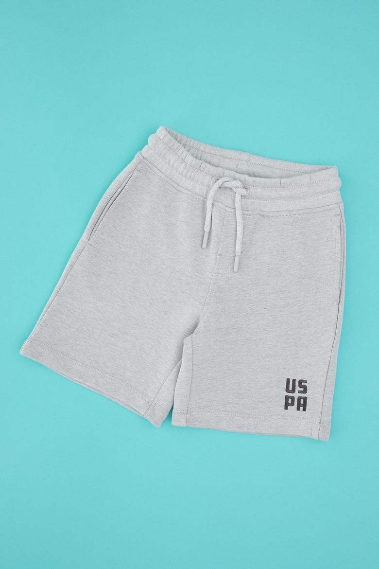 Erkek Çocuk Gri Melanj Örme Şort