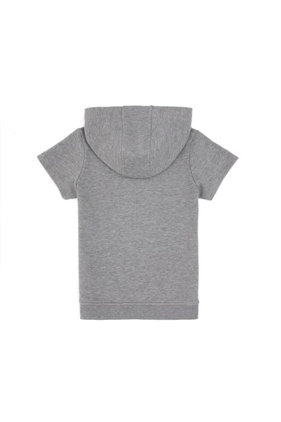 Erkek Çocuk Antrasit Melanj Kapüşonlu Sweatshirt