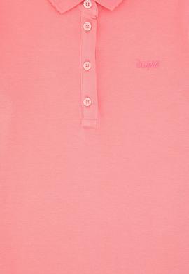 Kız Çocuk Pembe Polo Yaka Basic Tişört - 50306036008