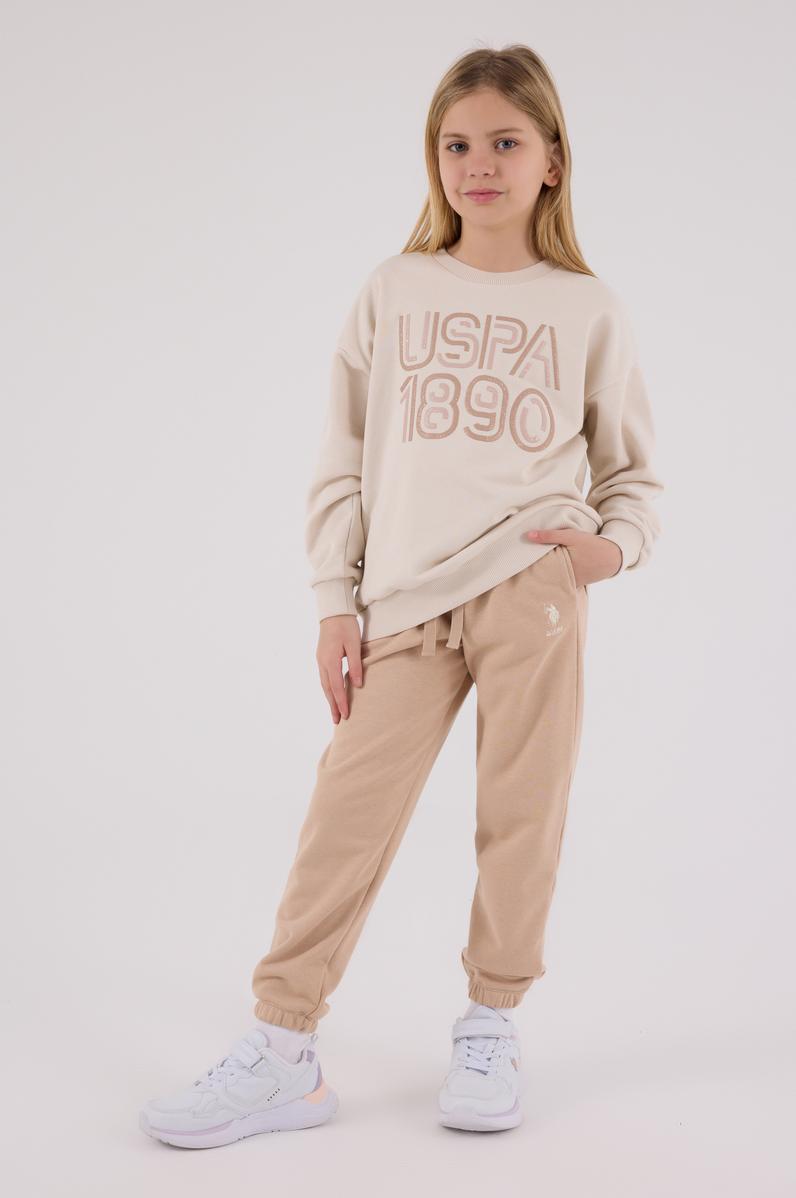 Kız Çocuk Bej Eşofman Takımı