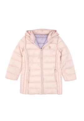Kız Çocuk Kapüşonlu Pudra Kaban - 50313101015