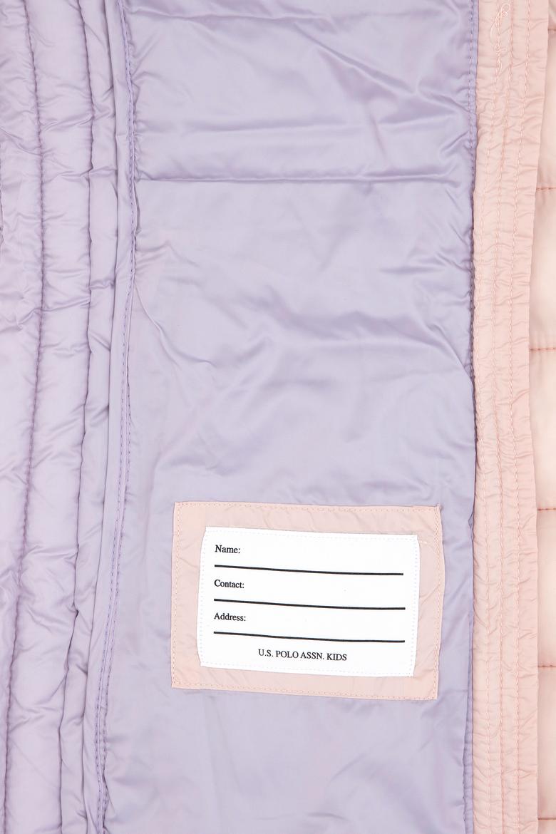 Kız Çocuk Kapüşonlu Pudra Kaban - 50313101015