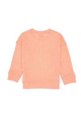 Kız Çocuk Neon Pembe Bisiklet Yaka Sweatshirt - 50314848001