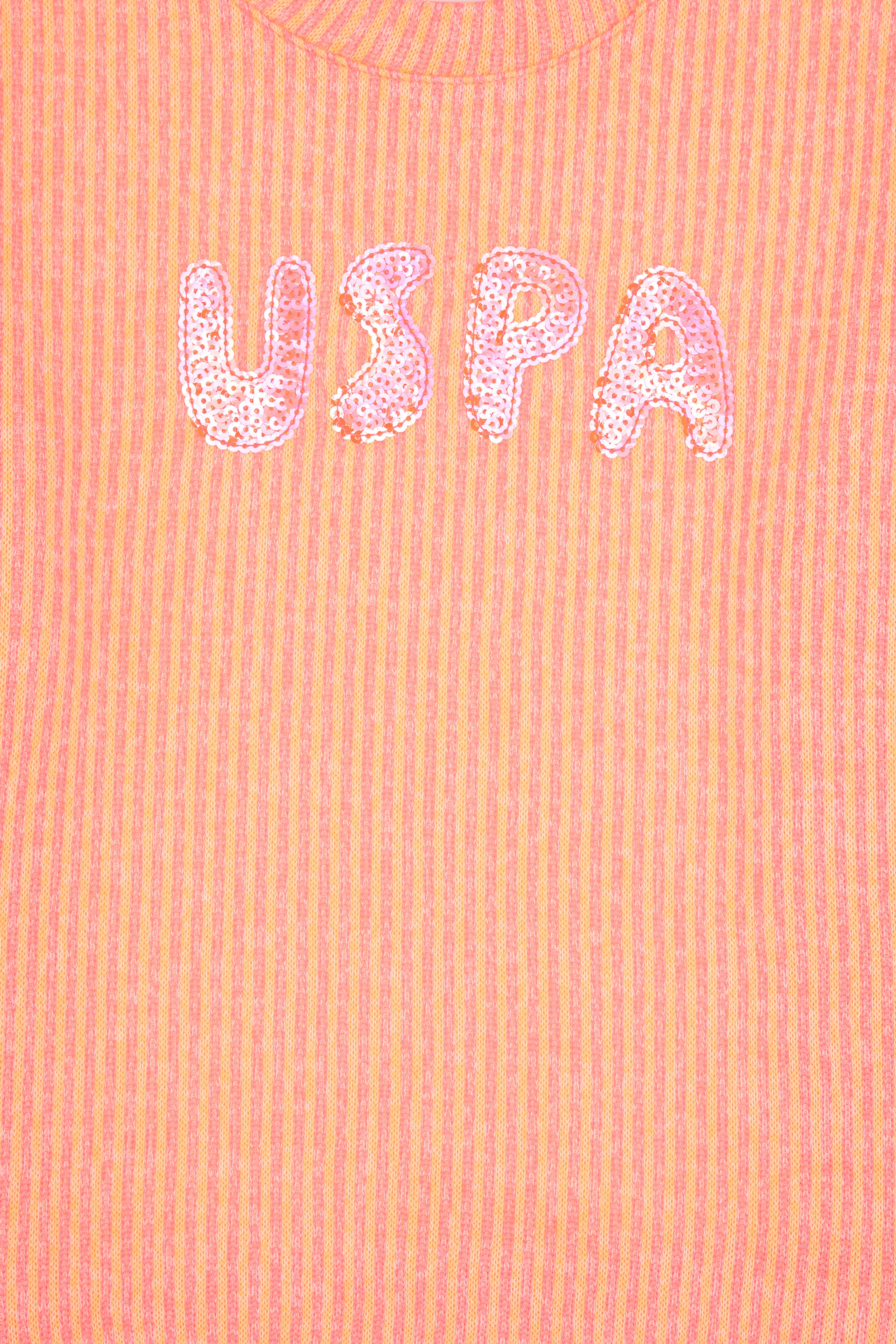 Kız Çocuk Neon Pembe Bisiklet Yaka Sweatshirt