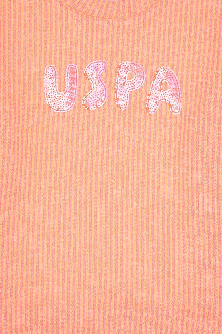 Kız Çocuk Neon Pembe Bisiklet Yaka Sweatshirt - 50314848001