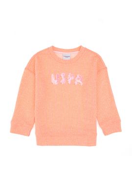 Kız Çocuk Neon Pembe Bisiklet Yaka Sweatshirt - 50314848001