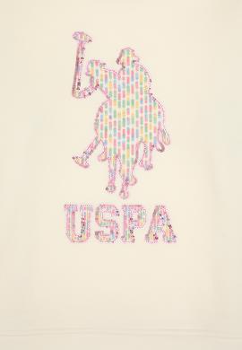 Kız Çocuk Krem Bisiklet Yaka Sweatshirt - 50315590015