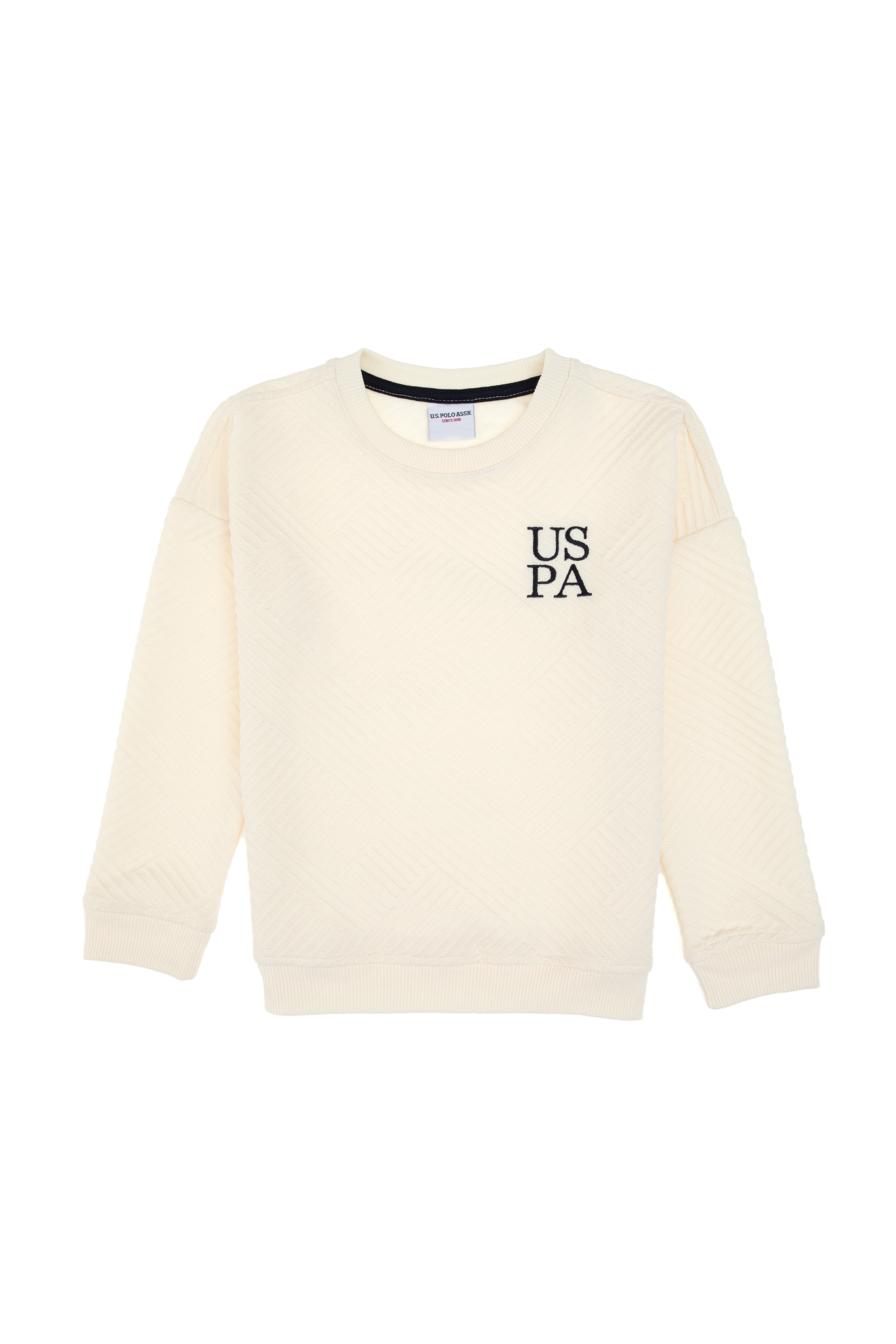 Erkek Çocuk Krem Dik Yaka Sweatshirt