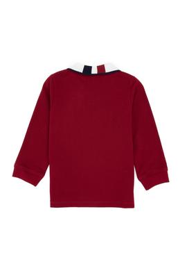 Erkek Çocuk Bordo Polo Yaka Basic Sweatshirt - 50316502029