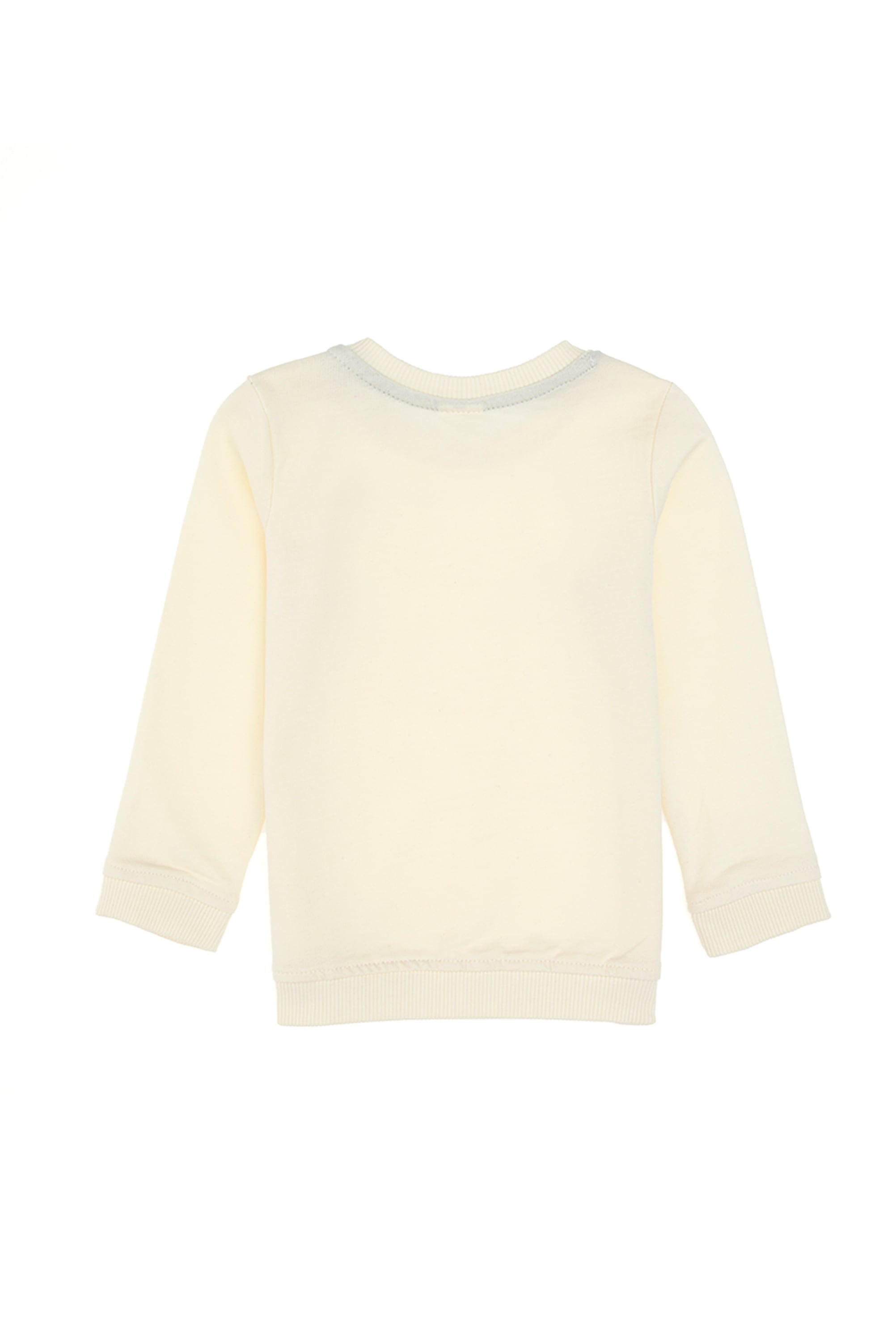 Erkek Çocuk Krem Polo Yaka Basic Sweatshirt