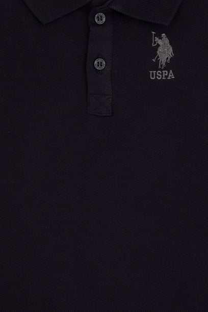 Erkek Çocuk Siyah Polo Yaka Basic Sweatshirt